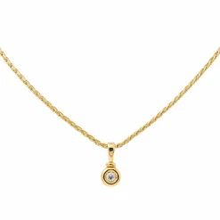 Collier Solitaire Or jaune Diamant