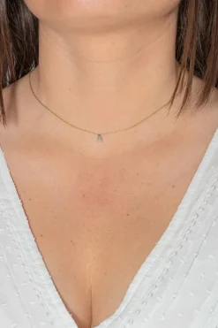 Collier Solitaire Or jaune Diamant