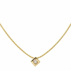 Collier Solitaire Or jaune Diamant