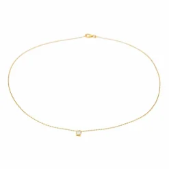 Collier Solitaire Or jaune Diamant