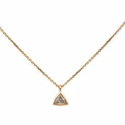 Collier Solitaire Or rose Diamant