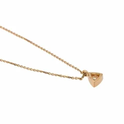 Collier Solitaire Or rose Diamant