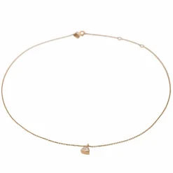 Collier Solitaire Or rose Diamant