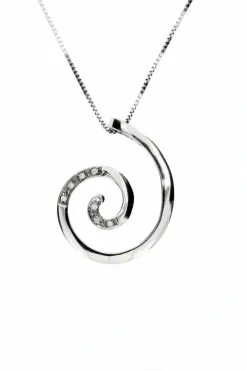 Collier spirale et diamants