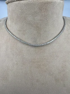 Collier Tennis en or blanc et diamants