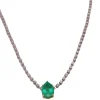 Collier Tennis émeraude et diamants