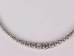 Collier tennis or blanc