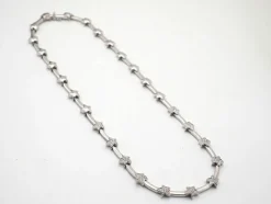 Collier étoile or blanc diamants