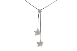 Collier étoiles Diamants Or blanc