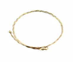 Collier tressé 2 ors semi rigide et flexible