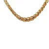 Collier tressé en chute or jaune 18 carats
