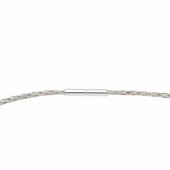 Collier Tressé Or blanc