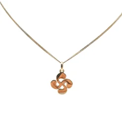 Collier trèfle or jaune