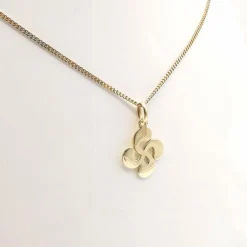 Collier trèfle or jaune