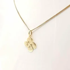 Collier trèfle or jaune