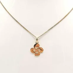 Collier trèfle or jaune