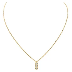 Collier trilogie Or jaune Diamant
