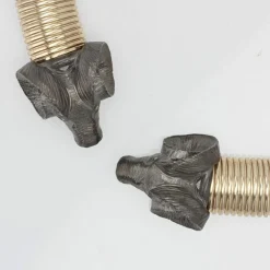 Collier tubogas et bélier vermeil