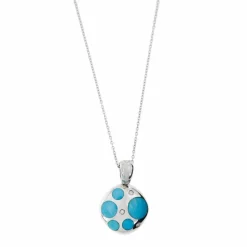 Collier turquoises et diamants