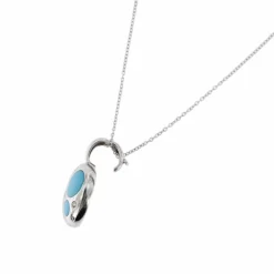 Collier turquoises et diamants