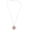 Collier TUTTI FRUTTI or blanc saphirs de couleurs