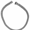 Collier Urbino or blanc à mailles tubulaires