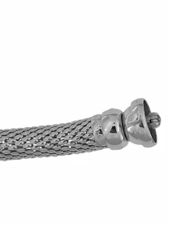 Collier Urbino or blanc à mailles tubulaires