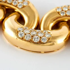 Collier Vagues Or Jaune Diamants