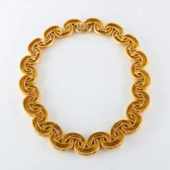 Collier Vagues Or Jaune Diamants