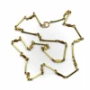 Collier vintage à maillons en forme de pépite d'or 14 carats et 22 carats