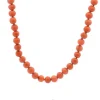 Collier vintage corail et fermoir en or et diamants