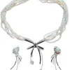 Collier vintage diamants et perles