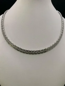 Collier vintage en or blanc