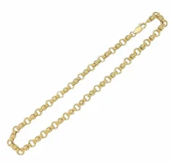 Collier vintage maille marine en or jaune.