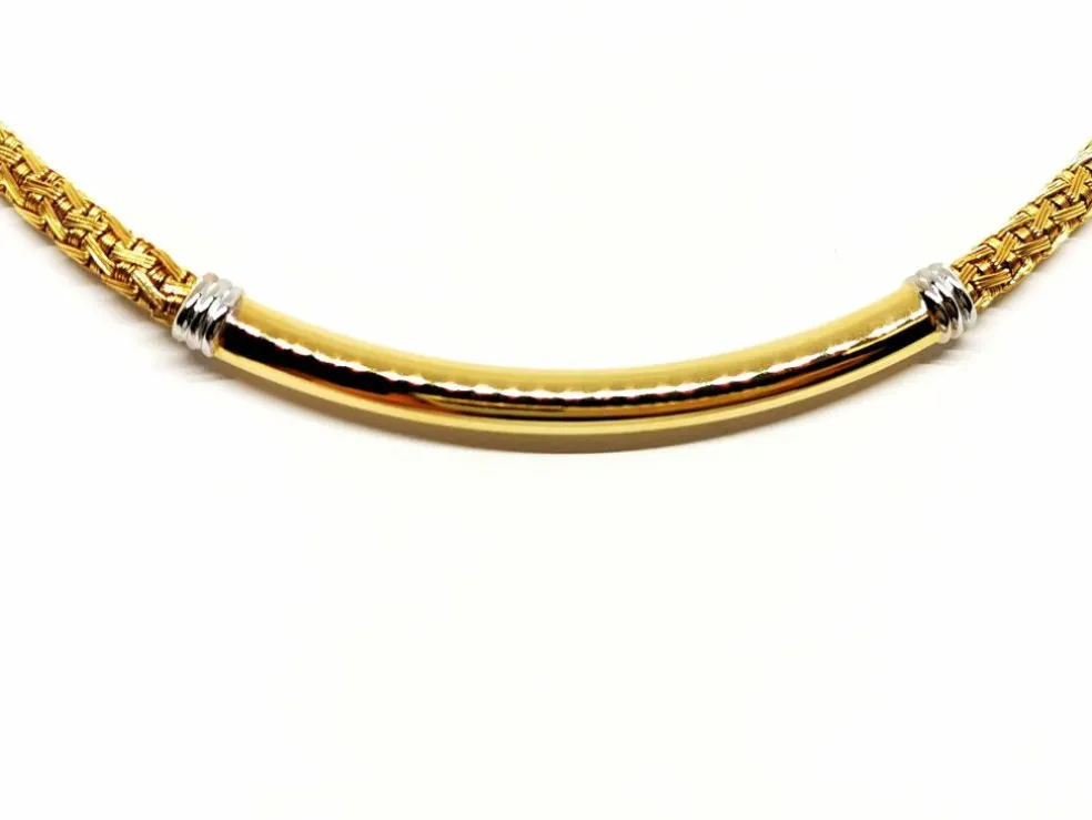 Collier Vintage Or jaune, Or blanc