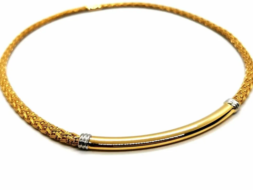 Collier Vintage Or jaune, Or blanc