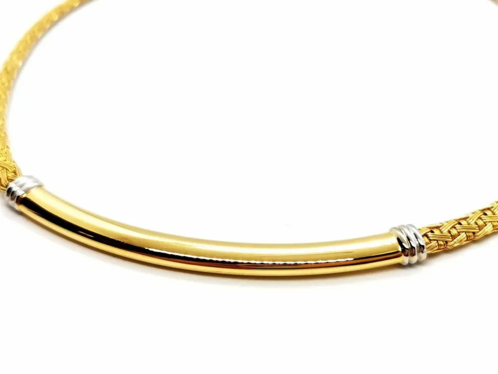Collier Vintage Or jaune, Or blanc