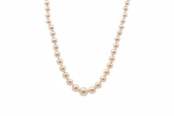 Collier vintage perles de culture et diamants