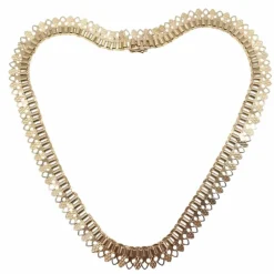 Collier vintage ruban en or rose