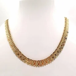 Collier vintage ruban en or rose