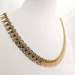 Collier vintage ruban en or rose