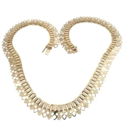 Collier vintage ruban en or rose