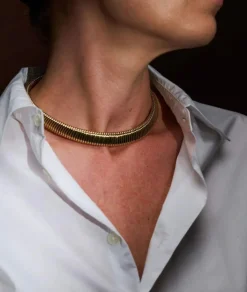 Collier Weingrill Tubogas en or bicolore