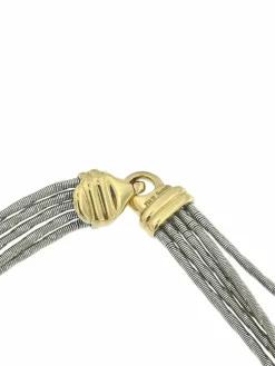 Collier Wellendorff morgensonne en or jaune et blanc avec diamants