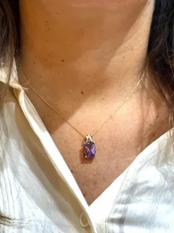 Collier/Pendentif Améthyste Diamants