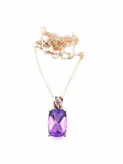 Collier/Pendentif Améthyste Diamants