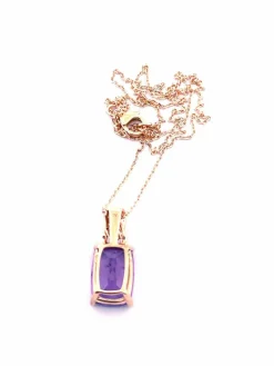 Collier/Pendentif Améthyste Diamants