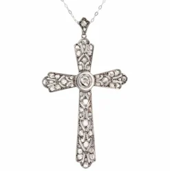 Croix ancienne diamants