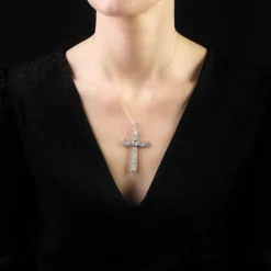 Croix ancienne diamants