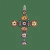 Croix ancienne en argent et Émaux Bressans